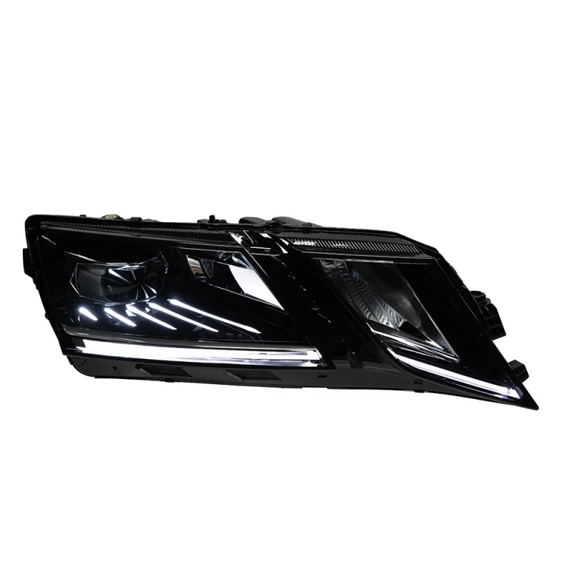 

￼ Suitable for 17-19 Octavia Headlight Assembly Modified High-End LED Daytime Running Lights Turn Signal Lens Light