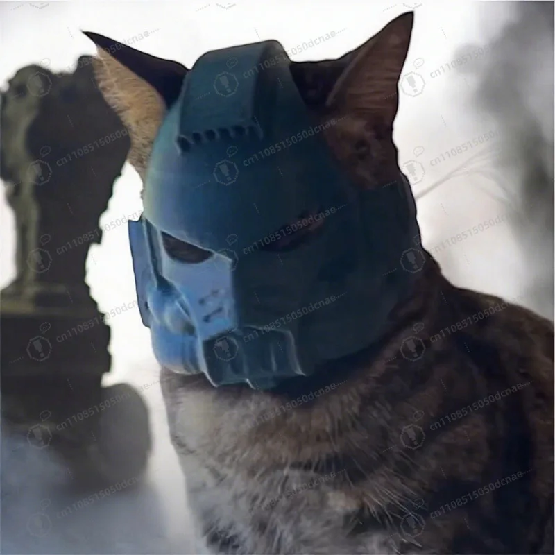 

Cyber Mecha Cat Headwear, Detachable Face Armor Headband, Futuristic Styling Pet Accessories, Cool Pet Photo Props