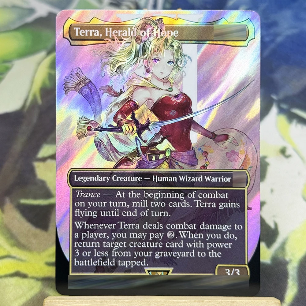 DIY Surge การ์ดฟอยล์ไร้ขอบ Cloud Celes Tia Terra Tidus Yuna Tifa Commander โฮมเมด EN/JP การ์ด TCG ของขวัญ