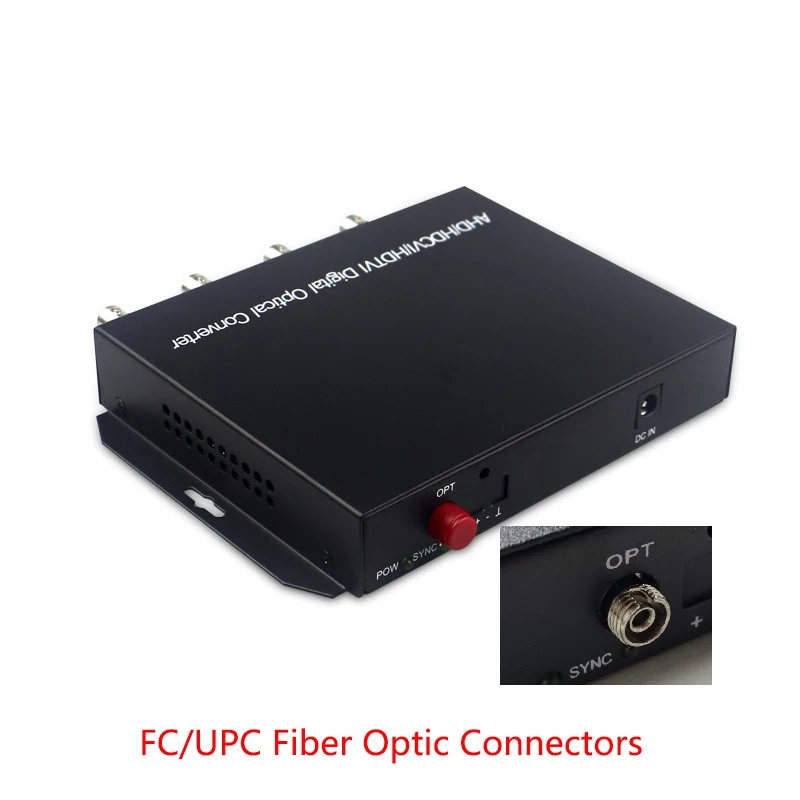 4 Channel Video CVI/TVI/AHD HD 1080P 2 Million Pixels BNC To Fiber Video Digital Optical Converter CCTV fiber optic equipment