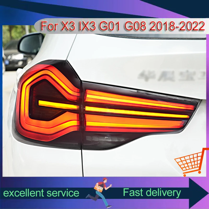 New Style Taillight For BMW X3 IX3 G01 G08 2018-2022 Rear Lamp Assembly Refit LED Horse Race Driving Dynamic Turn Signal Light