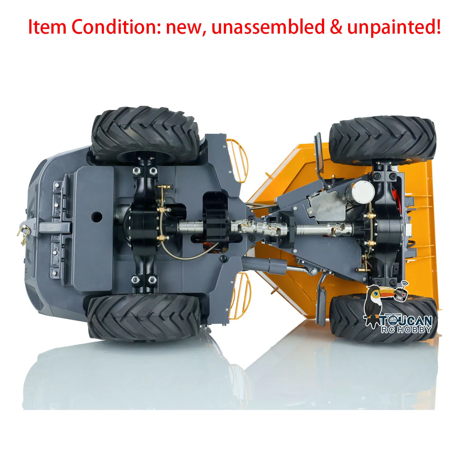 

LESU 1/14 4*4 6MDX RC Hydraulic Articulated Dump Truck Unpainted Kits Differential Lock Axles Light Sound Model TH21517