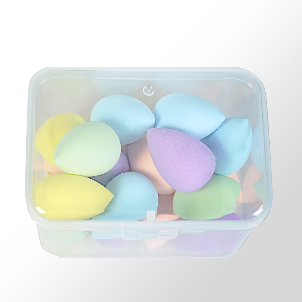 20 sztuk gąbka do makijażu aksamitny trójkąt puszek do pudru twarz Finger Puffs Mini Beauty jajko podkład w płynie narzędzia akcesoria do makijazu