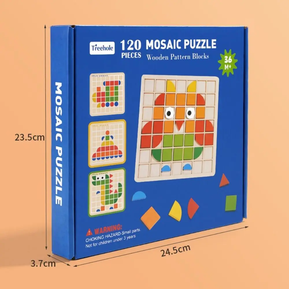 Educational Gifts Wooden Puzzle Toy Colorful Sensory Game Early Educational Toy Geometric Shape Jigsaw Early Education