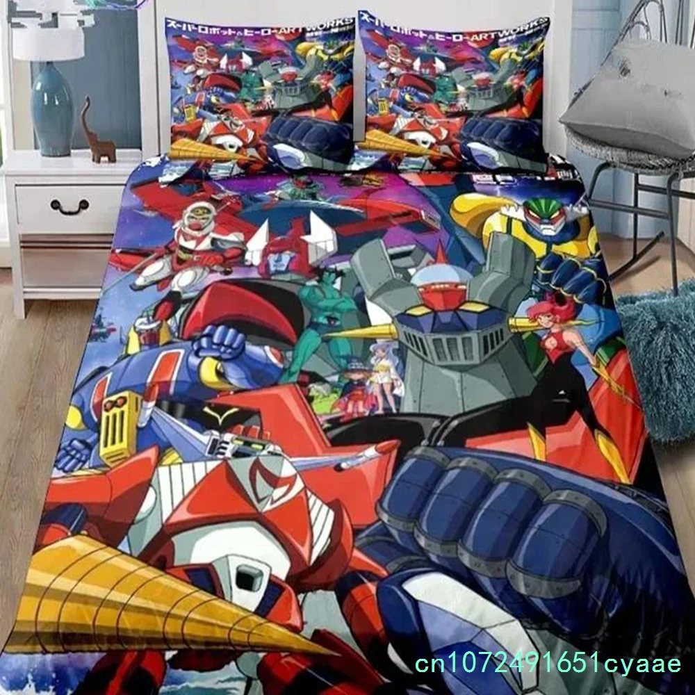 Mazinger Z UFO Robot Grendizer Bedding Set Bedroom Soft Modern Bedspreads Comefortable Kids Duvet Cover Quilt Cover Pillowcase
