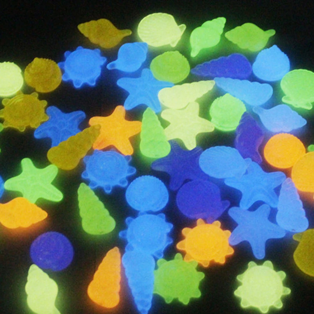 

1 set Glowing Shells Luminous Plastic Simulation Sea Star Toy Pendant DIY Filler Handmade Decoration Bright Friendly