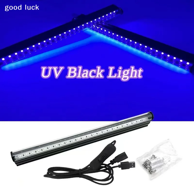 

1/2Pcs 395-405nm Black Light LED UV Lamp Gel T5 Tube 5V USB Plug Ultraviolet Light LED Stage Blacklight UV LED Nail Lamp Parts