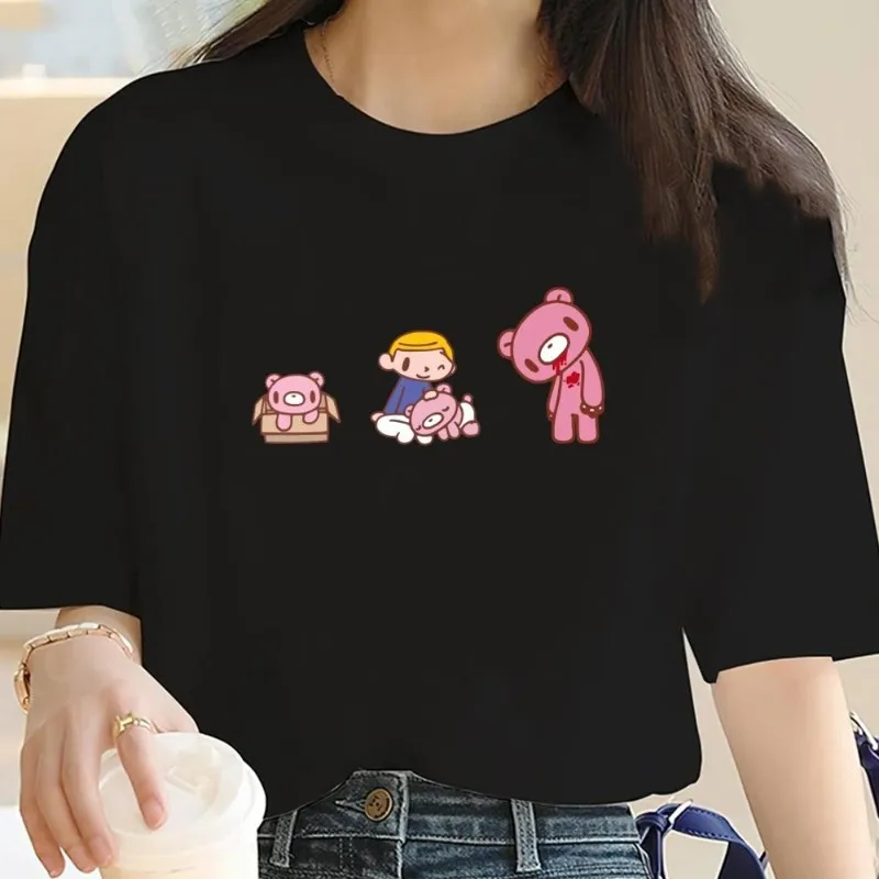 Fashion Cartoon G-Gloomy Bear Cool T Shirt Women Couple Combination Clothes Short Sleeve Collar Fashion Cotton