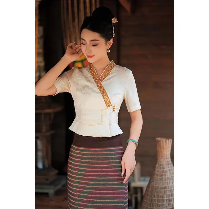 

Xishuangbanna Dai одежда тонкая и тонкая летняя элитная темпераментная женская одежда