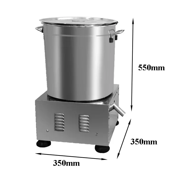 Food Dehydrator 15 Liters Stainless Steel Centrifugal Cabbage Spin Dryer Green Vegetables Dewatering Machine