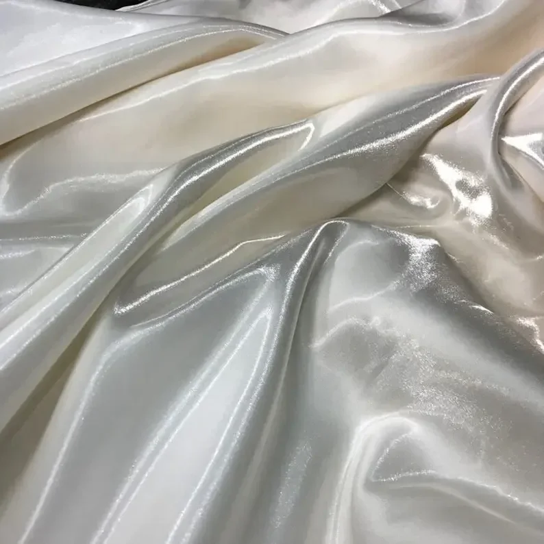 Bright pink Satin fabric Thick Silk Satin Fabric For Girl Dress, Wedding Background, Wedding dress, bridal dress 59
