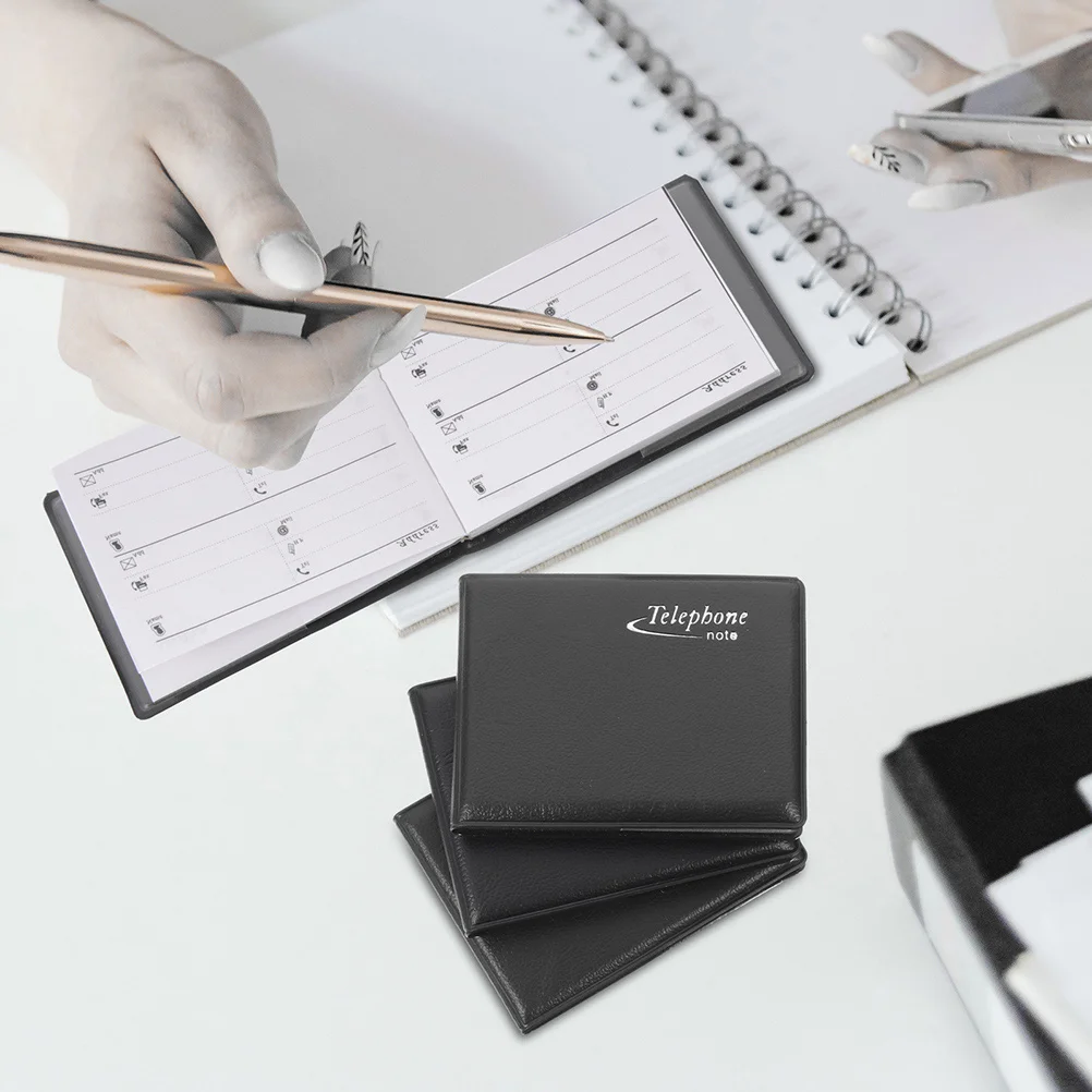 12 Pcs The Notebook Mini Phone Small Address for Purse Pocket Wallet Addresses Black Travel