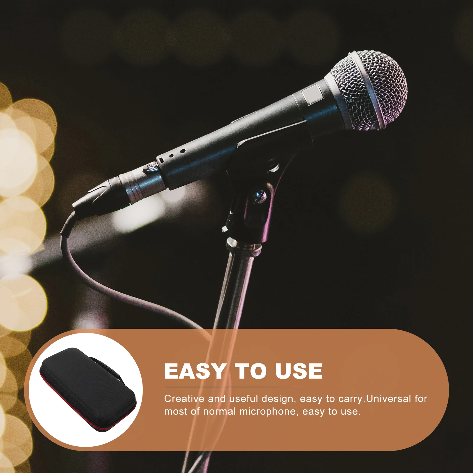 

Microphone Bag Portable Case Travel Carry Tray Carrying Storage Eva Shoulder Handheld