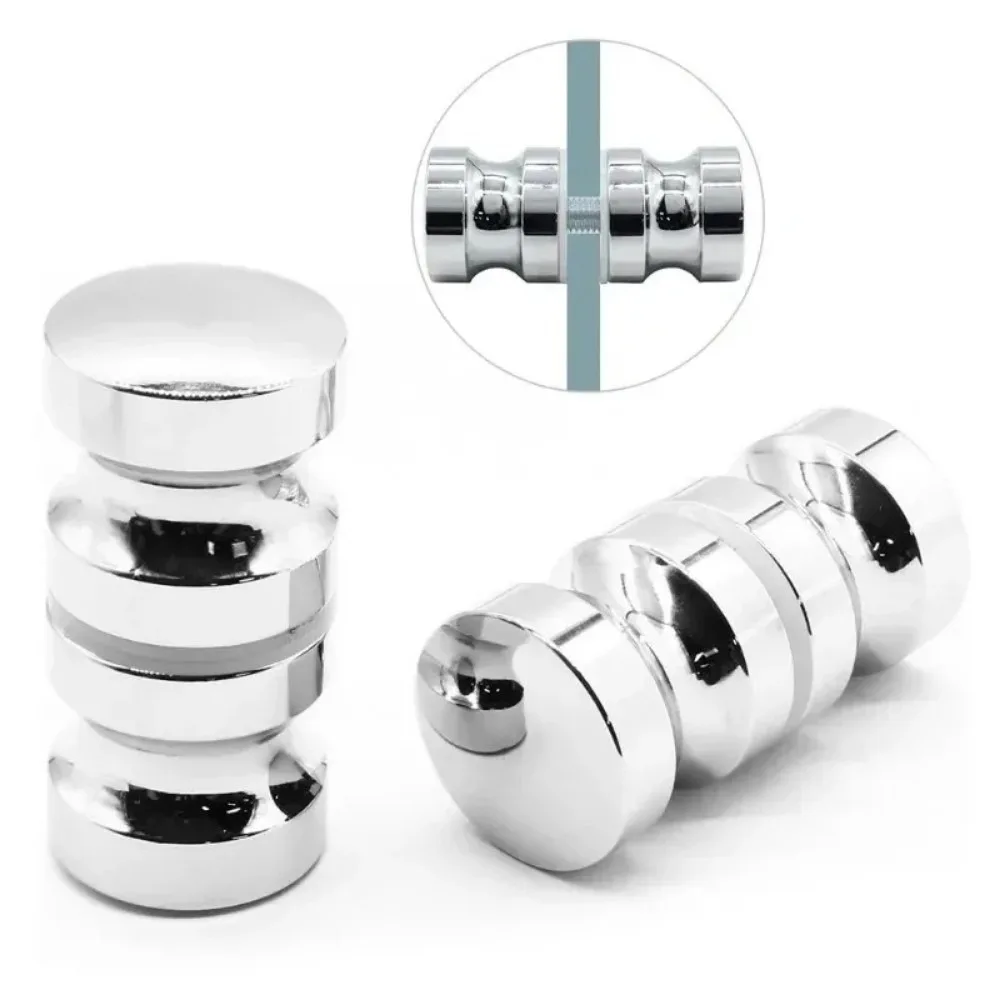 Aluminum Door Handles Double Sided Pull Durable Shower Glass Door Handle Replacement Parts Sliding Shower Doors Knob