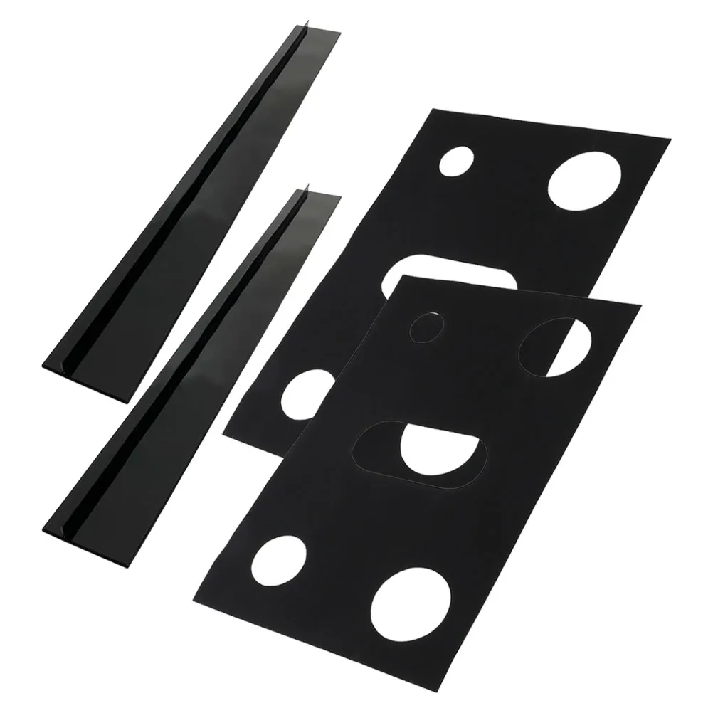 

1 set Reusable Stove Cover Gas Protector Anti Oil Cleaning Pads Set Black Stove Protective Covers Kitchen Gas Mats