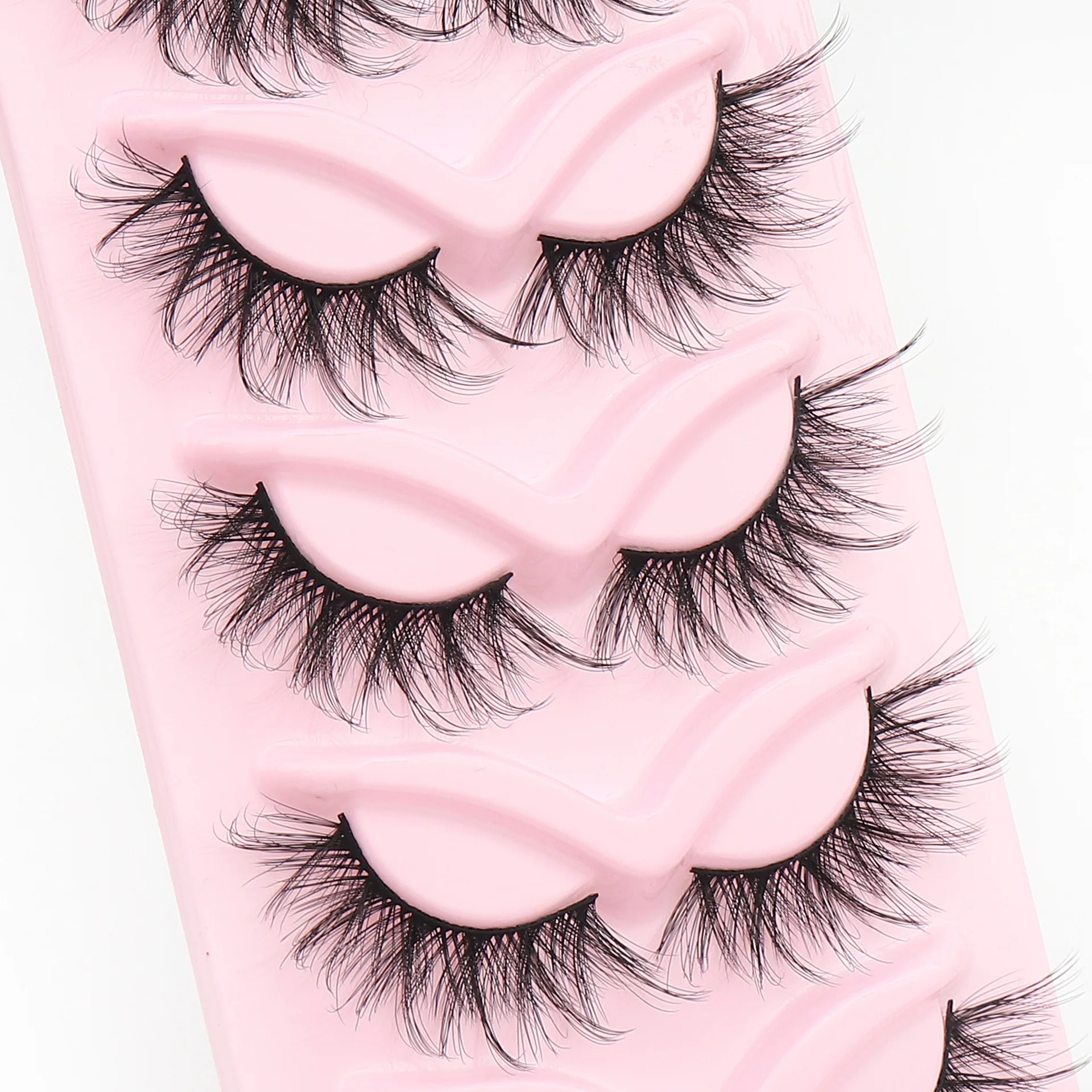 5 أزواج من الرموش الصناعية ثلاثية الأبعاد، رقيق سميك ثلاثي الأبعاد متعدد المستويات لتطويل ذيل العين، يعزز مظهرك على الفور #4