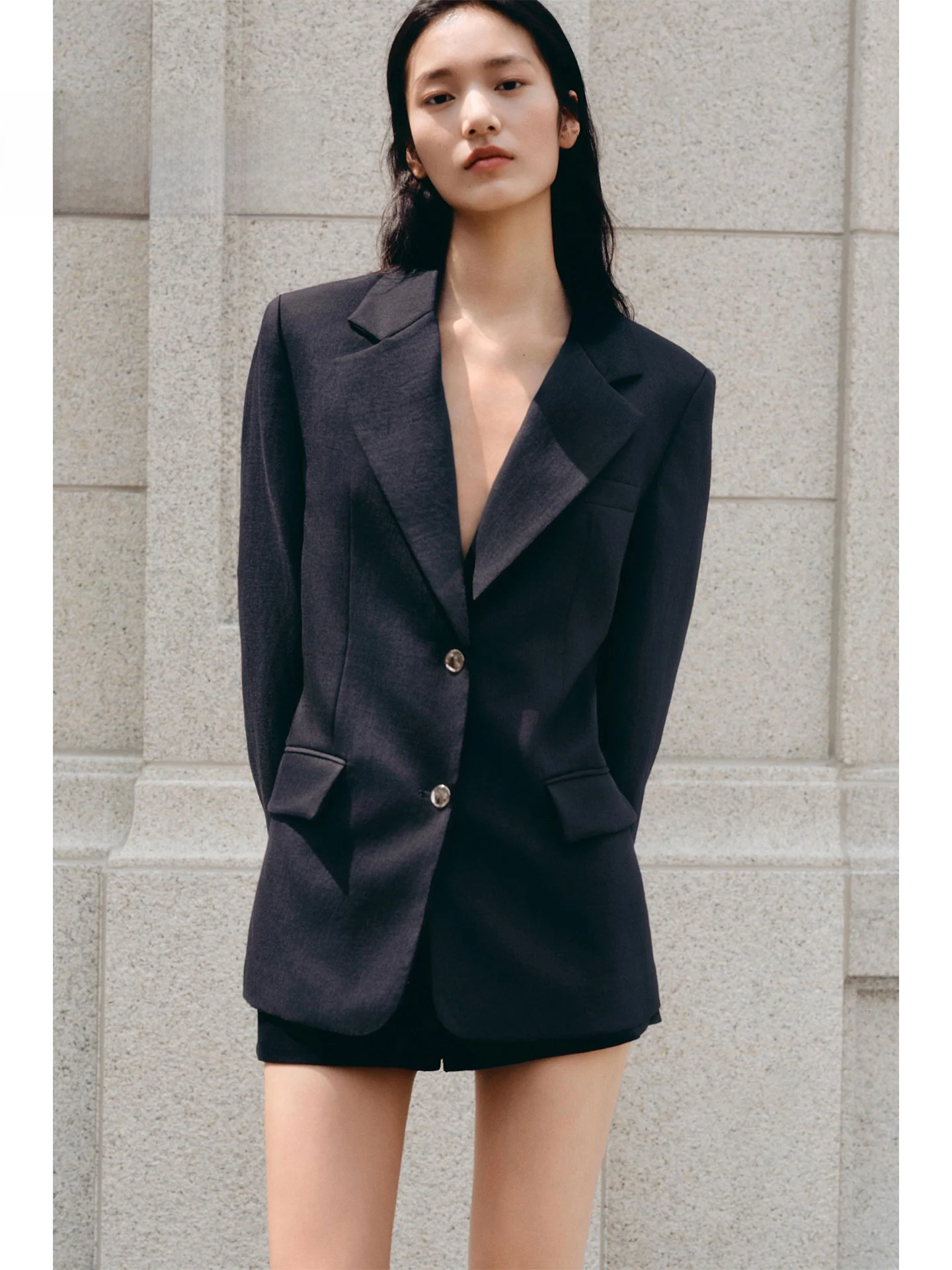 ZAPRHA 캐주얼 버튼업 여성 정장 재킷 스트레이트 레그 가을 겨울 패션 슬림핏 롱 슬리브 캐주얼웨어