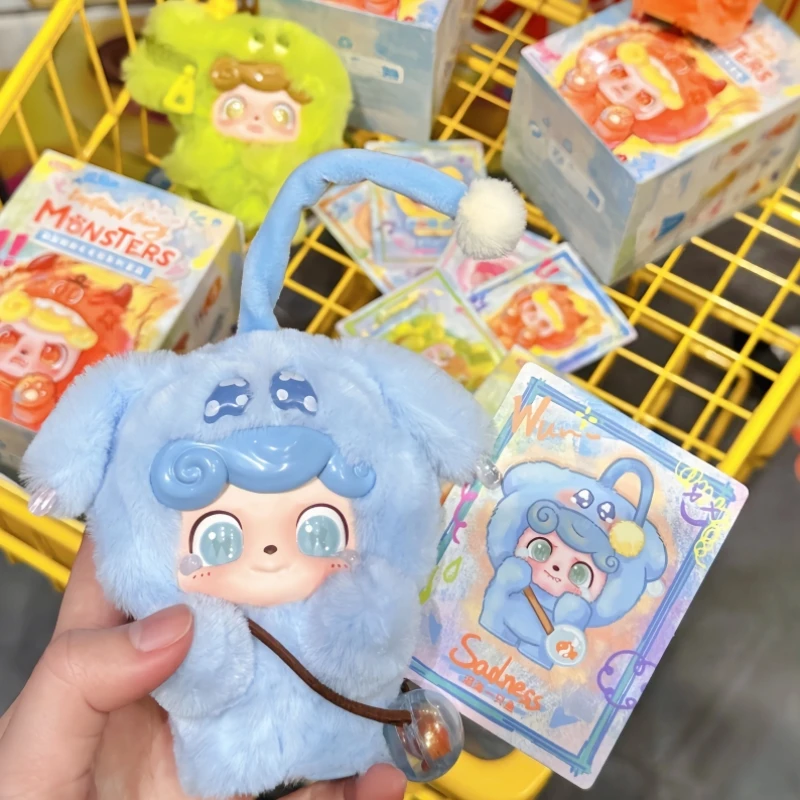 새로운 판매 지점 Q-Bao 감성 모피 몬스터 시리즈 서프라이즈 블라인드 박스 플러시 장난감 유행 인형 귀여운 여성 생일 선물