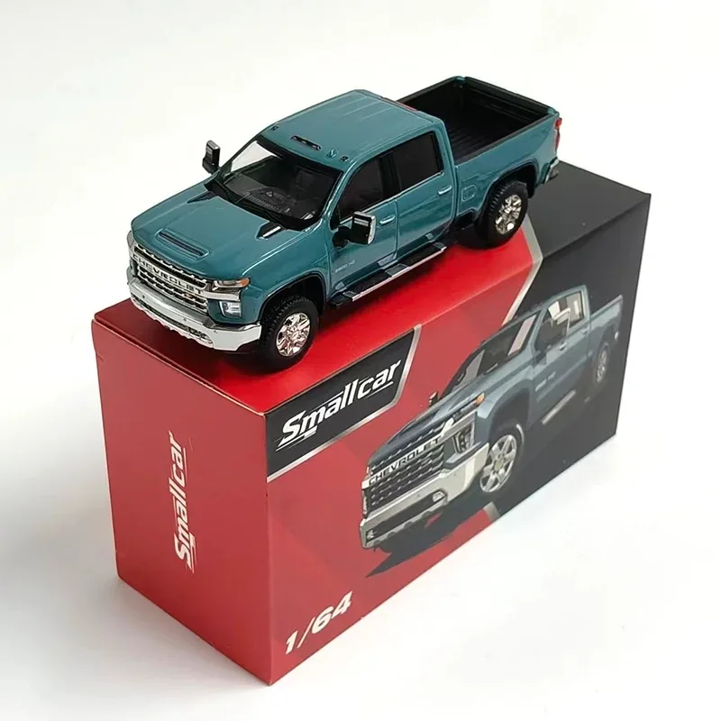 Small Car Diecast Alloy 1:64 Scale Silverado Pickup Truck Car Model Ornament Souvenir Display Collection Hobby Gift