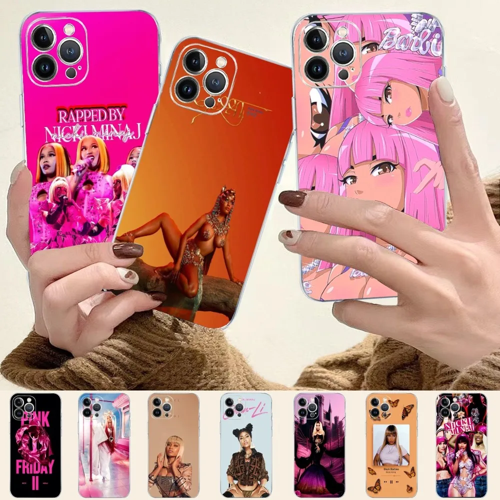 N-Nicki M-Minaj Rapper Pink Friday 2 Phone Case For iPhone 16 15 14 13 12 Mini 11 Pro XS Max X XR SE 6 7 8 Plus Soft Silicone