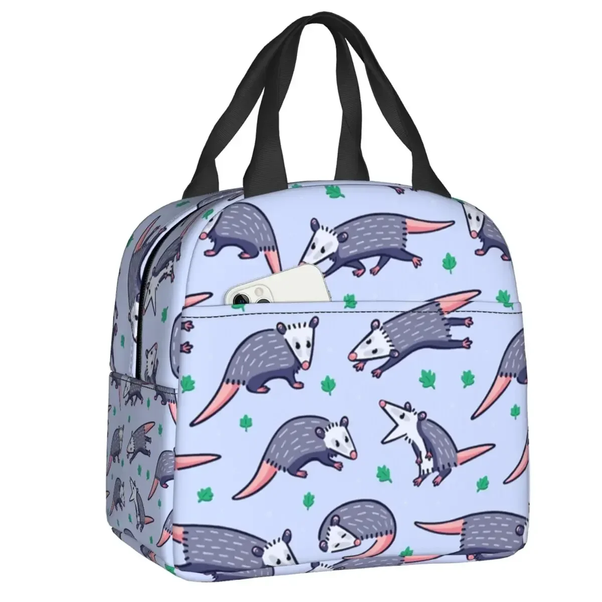 Opossum Screm Insulated Lunch Bag for Camping Travel Animal Pet Resuable Thermal Cooler Lunch Box Women Kids