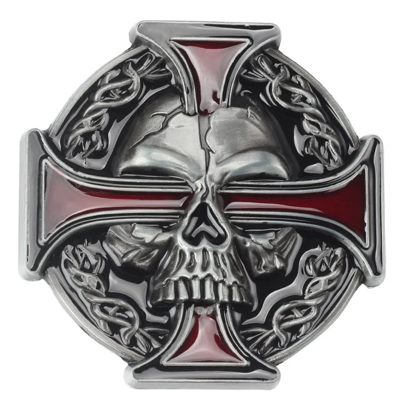 Skull skeleton belt buckle Belt DIY accessories Western cowboy style Smooth belt buckle Punk rock style k15