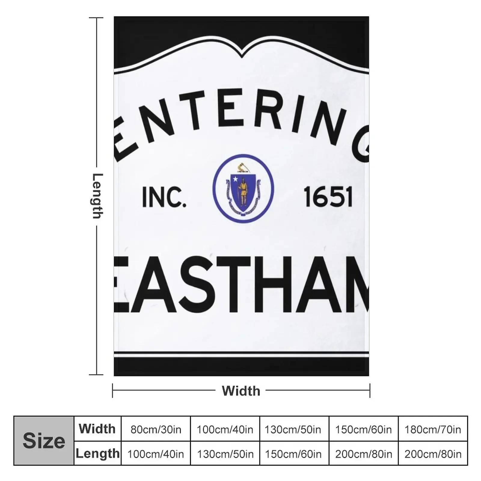 Entering Eastham Massachusetts - Commonwealth of Massachusetts Road Sign Throw Blanket Bed linens christmas gifts Hair Blankets