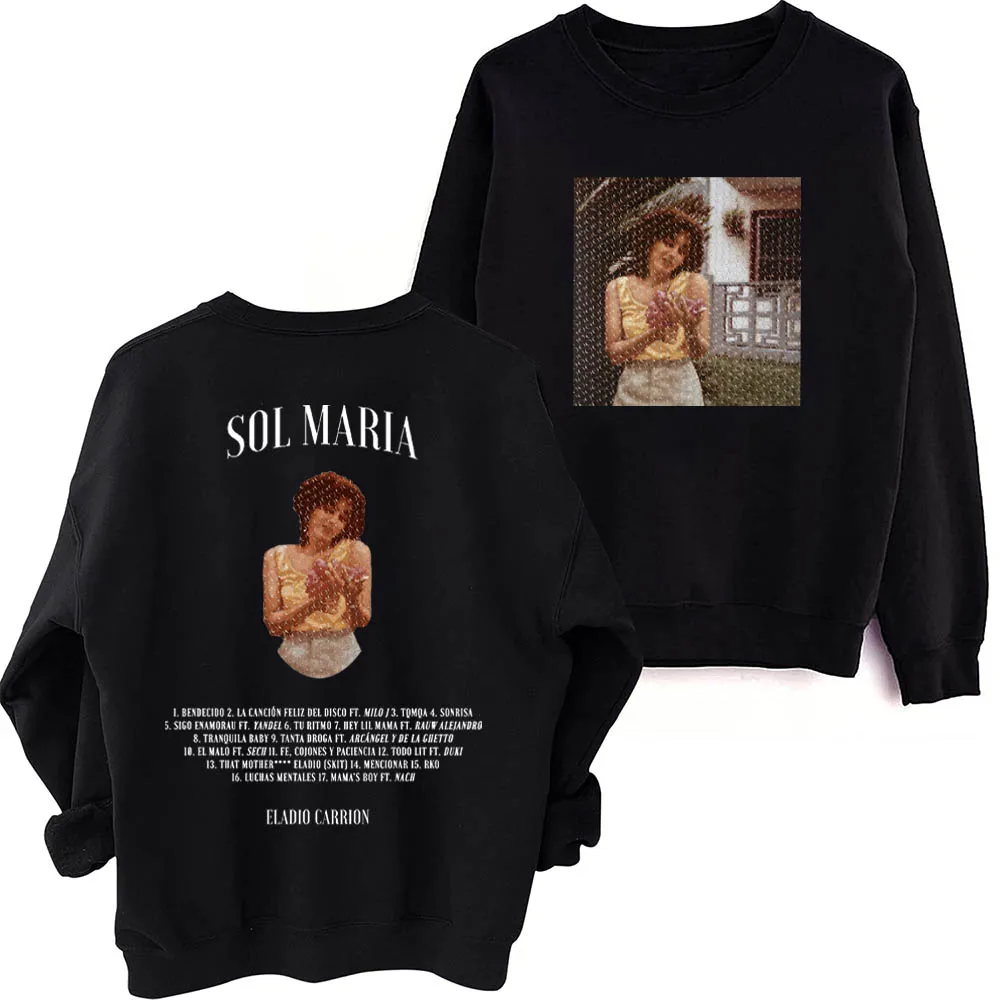 

Eladio Carrion 2024 Tour Sweatshirt Sol Maria Merch Eladio Carrion Fan Sweatshirt Harajuku Oversized Round Neck Long Sleeve