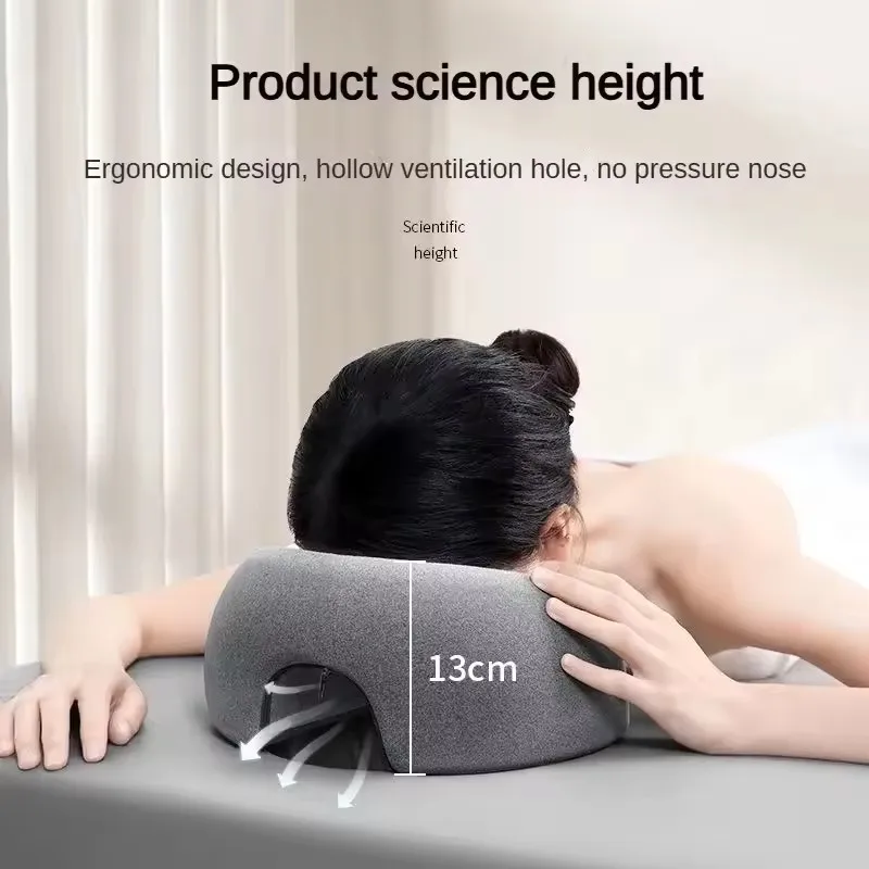

Ergonomics Memory Foam Lying Down Pillow Breathable Head Rest Support Pillow Body Massage Face Rest Pillow for Beauty Salon