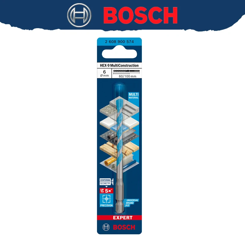 BOSCH EXPERT HEX-9 multifunctionele boor voor zachte betontegels Spiraalboor met hoge hardheid 2608900569 2608900574