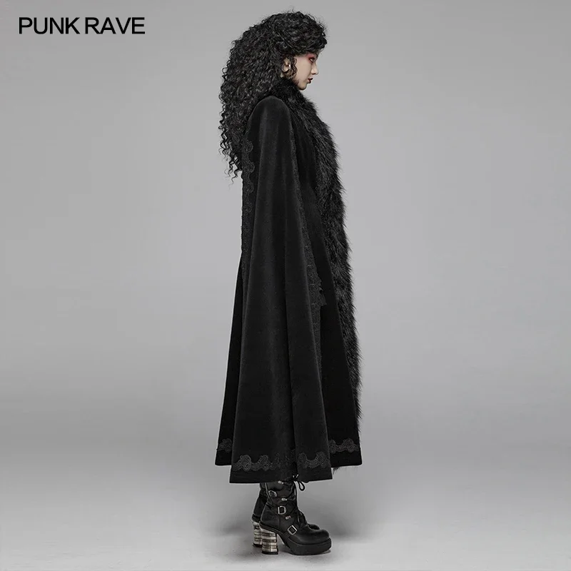 Imagem -02 - Punk Rave-long Gothic Trench Coat para Mulheres Capa Vintage Linda Festa à Noite Halloween Performance de Palco Cosplay Coats