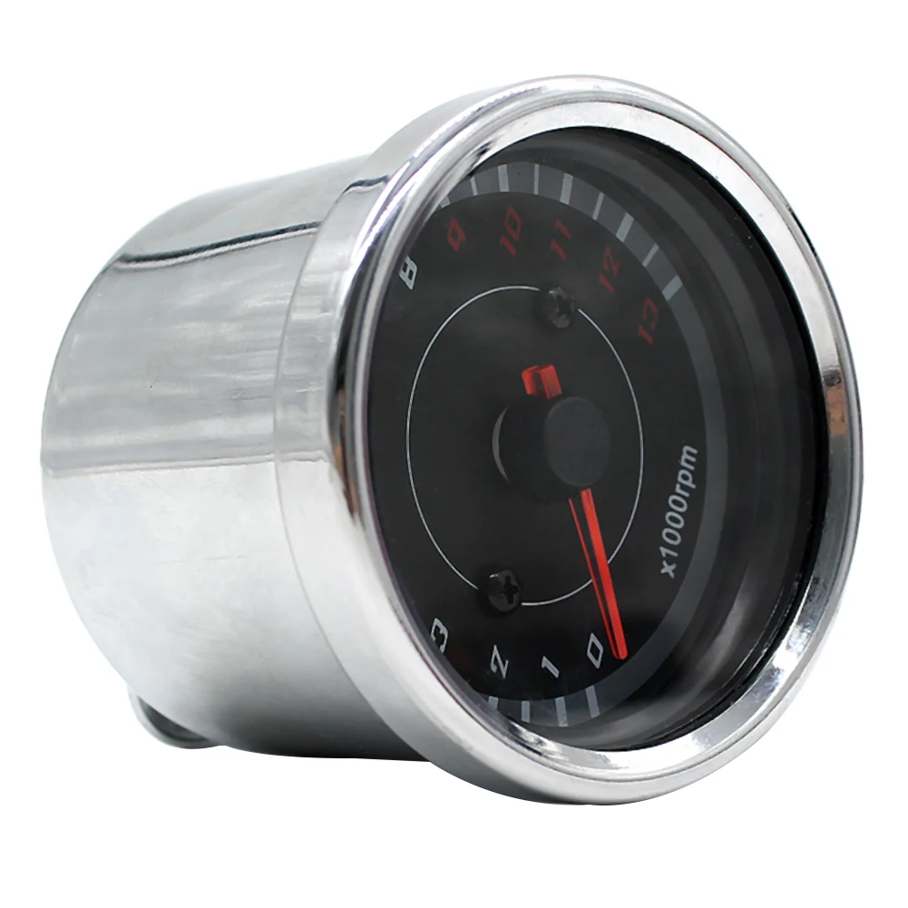 DC 12V Universal Motorcycle Tachometer with Blue LED Backlight 1000RPM RPM Gauge Electronic Tach Meter Motorcycle Tacho Gauge