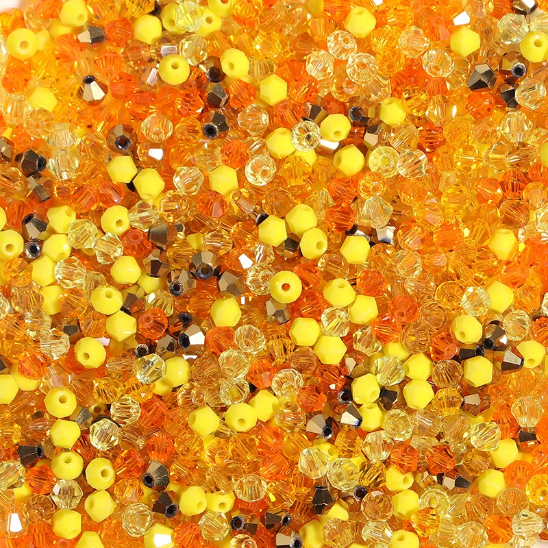 200 pezzi di perle di vetro sfaccettate multicolori perline bicono per la creazione di gioielli perline di cristallo lucide perline sfuse collana braccialetto fai da te