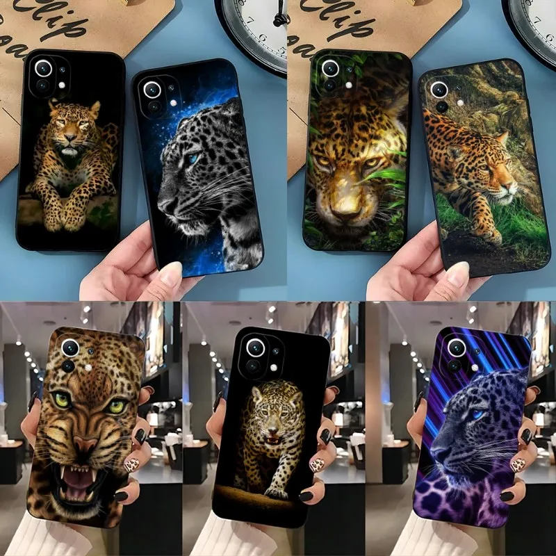 Cheetah Leopard Jaguar Fashion Phone Case For Redmi Note 10 10S 11 9S 8T 11S 7 8 8A 9 9A 9C 9T 10 10X Black Silicone Cover