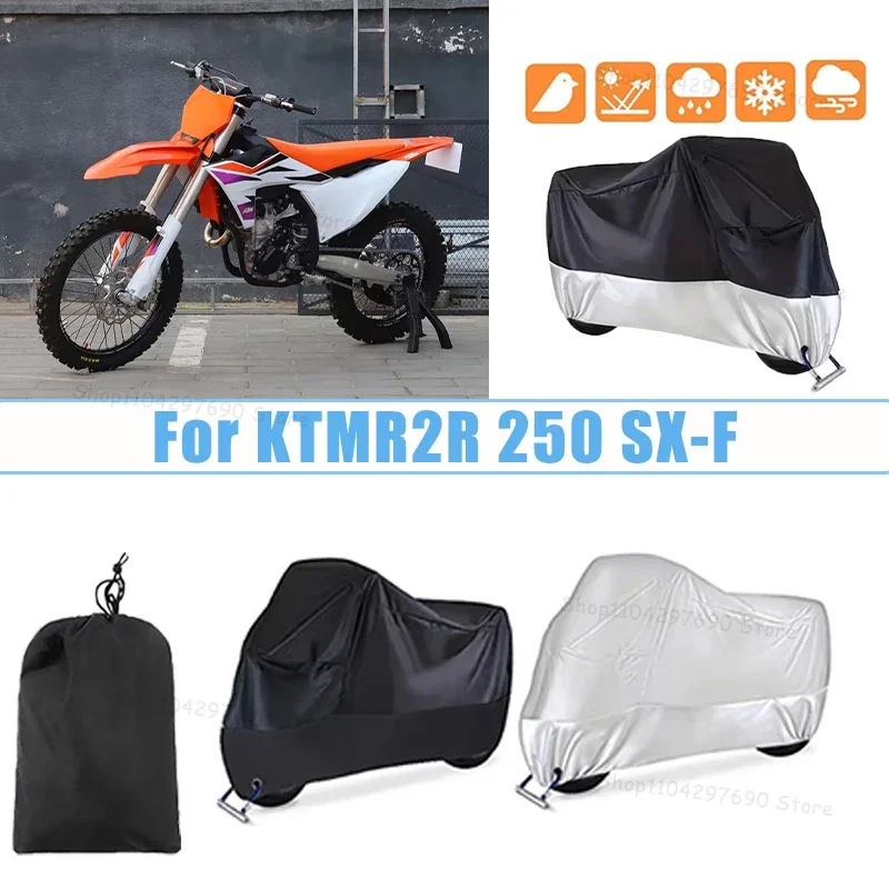210D Oxford Motorcycle Cover Waterproof All Season UV Protection For KTMR2R 250 SX-F Anti-Tear Windproof Motorbike Cover