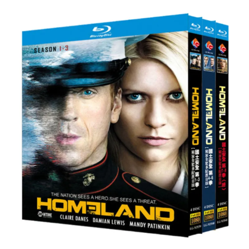 

Blu-ray Disc Box Set for Homeland Seasons 1-8 with English Chinese Traditional Japanese Subtitles