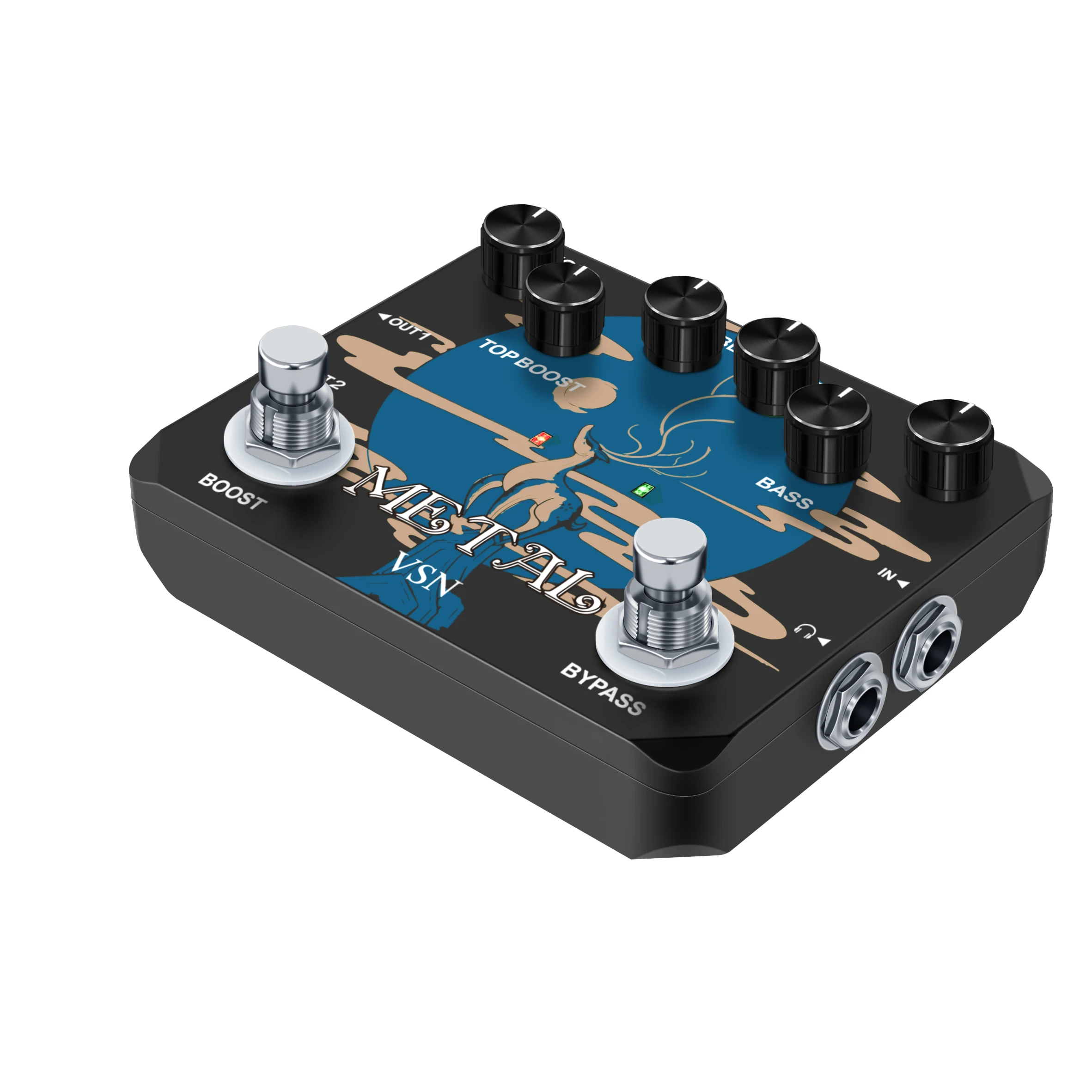 VSN LTL-03 Metal 2.0 Version Guitar Effect Pedal With Traditional Metal Sounds Super Distortion Sound & Headphone True Bypass