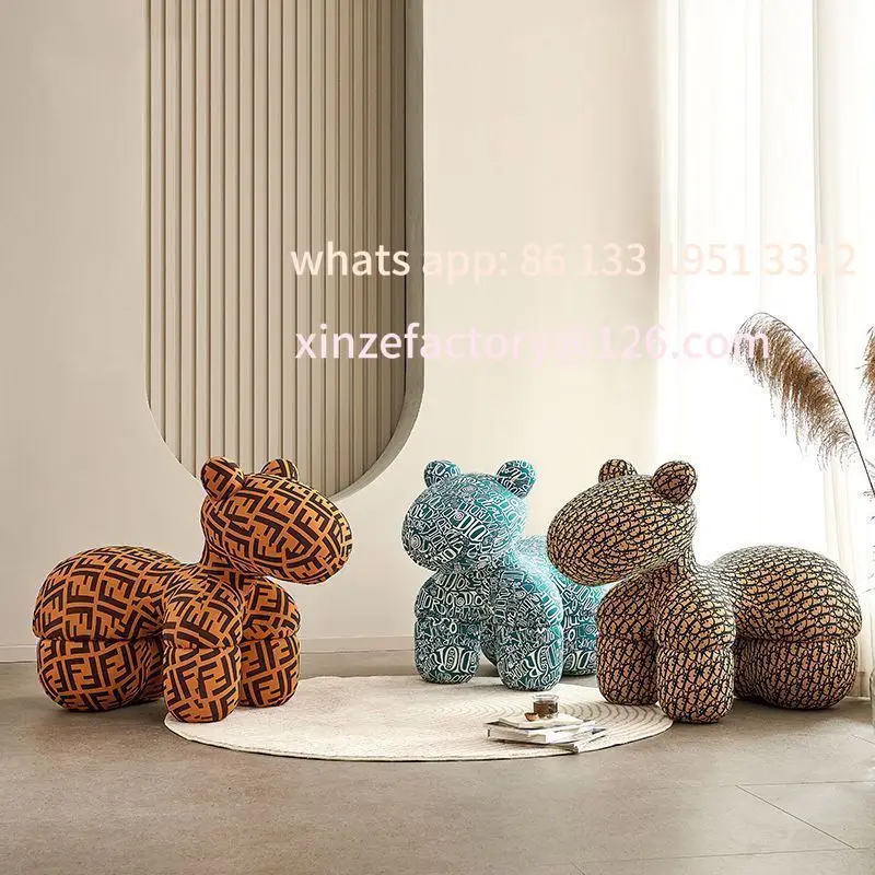 

Customizable pony chair shoe changing stool seat living room stool