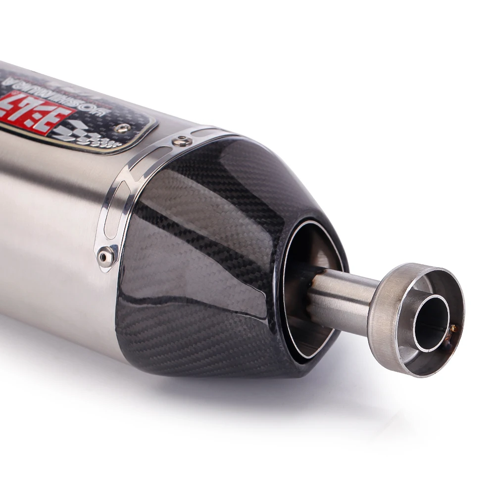 For Original Yoshimura R77 Exhaust Pipe Catalyst Escape Silencer Silenciador muffler plug 49mm Removable DB Killer