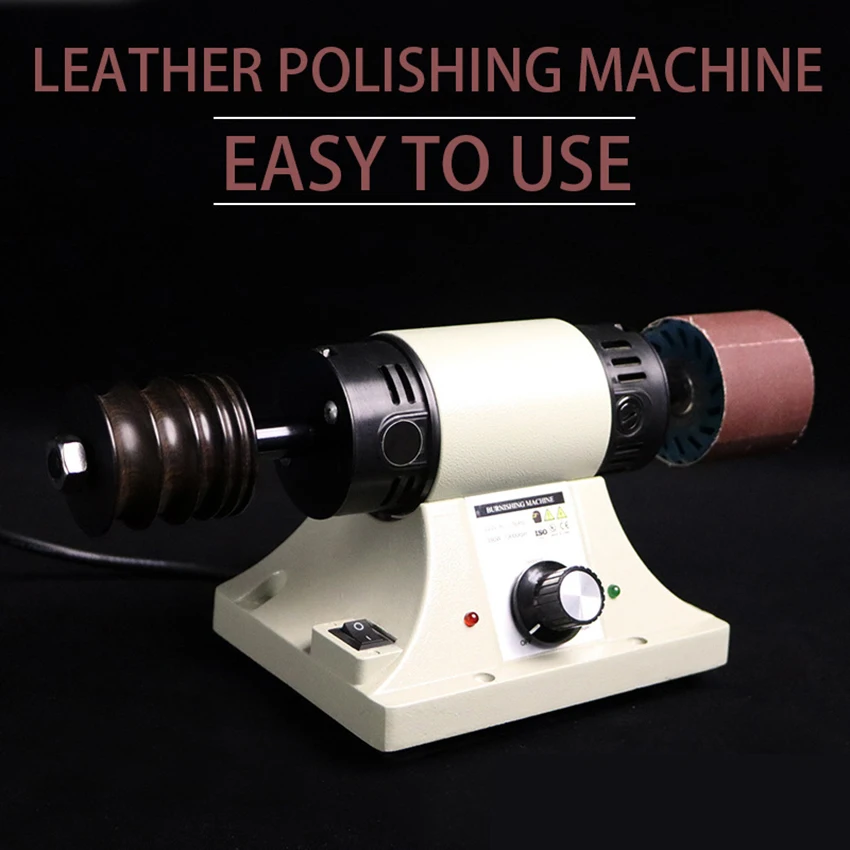 220V/110V Leather Polishing Burnishing Machine Leather Edge Grinding Machine Polishing Tool Side Polisher