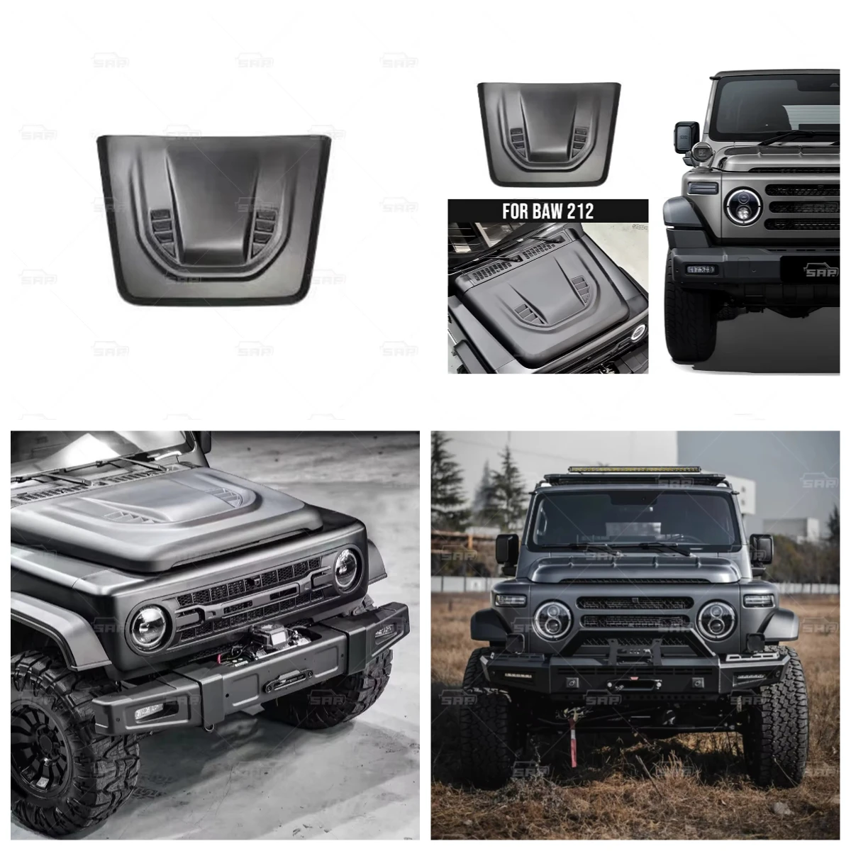 Accesorios para Auto Shamo, Kit de Carrocería Todoterreno 4X4, Capó de Motor para Baw 212 T01 2026