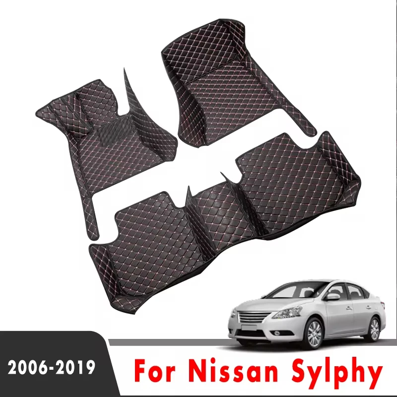 Car Floor Mats For Nissan Sylphy 2019 2018 2017 2016 2015 2014 2013 2012 2011 2010 2009 2008 2007 2006 Sentra B17 Accessories