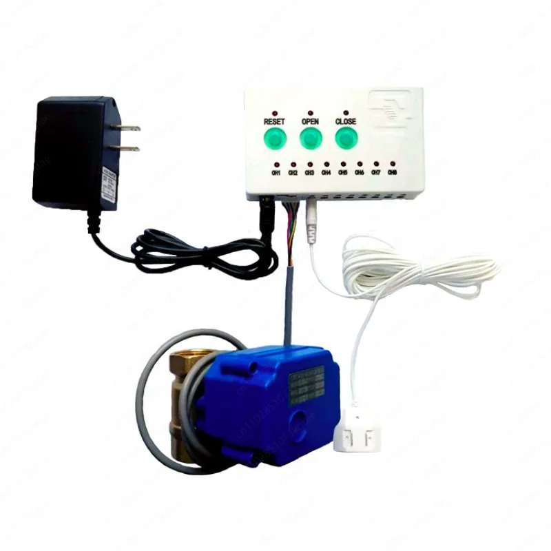 Water Leak Detector and Sensor, Flood Alert Alarm for Data Center, Warehouse, Basement, with Automatic Shutoff Valve Control