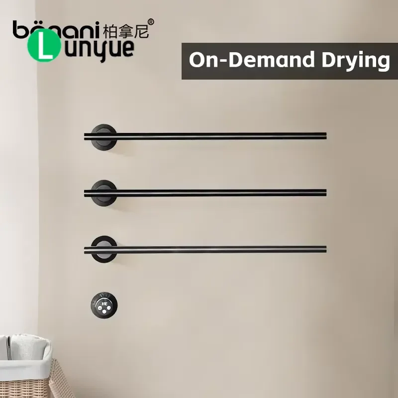 Luxury Stainless Steel Electric Towel Rack Lightweight Heating Pre-embedded Installation for Hotel Bathroom High Quality
