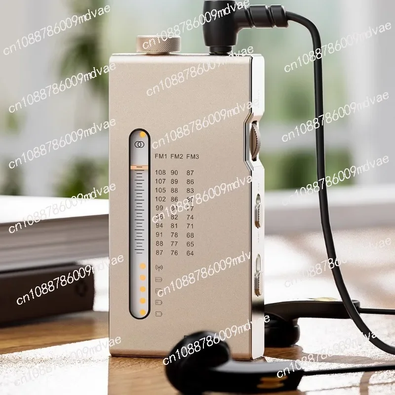 

Портативное стерео радио RR11, двойной источник питания, ретро ностальгическое прослушивание радио, алюминиевый Walkman