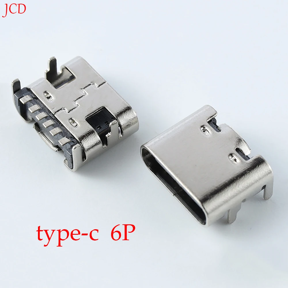 5/10/20PCS Type-c Female Base Standing Mount Direct Insertion Standing Mount 6Pin plug-in Board, Short Body Charging Stand USB