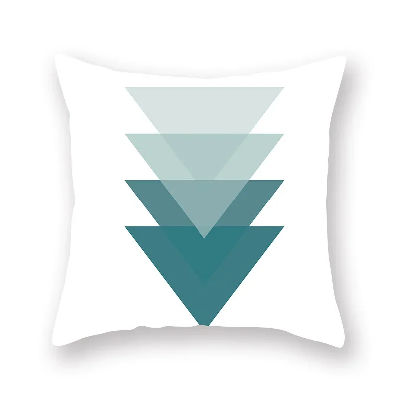 NEW 45*45cm Color Teal Blue Cushion Cover Pillow Cases Arrow  Geometric for Living Room Home Sofa Chair Decorative Pillowcases