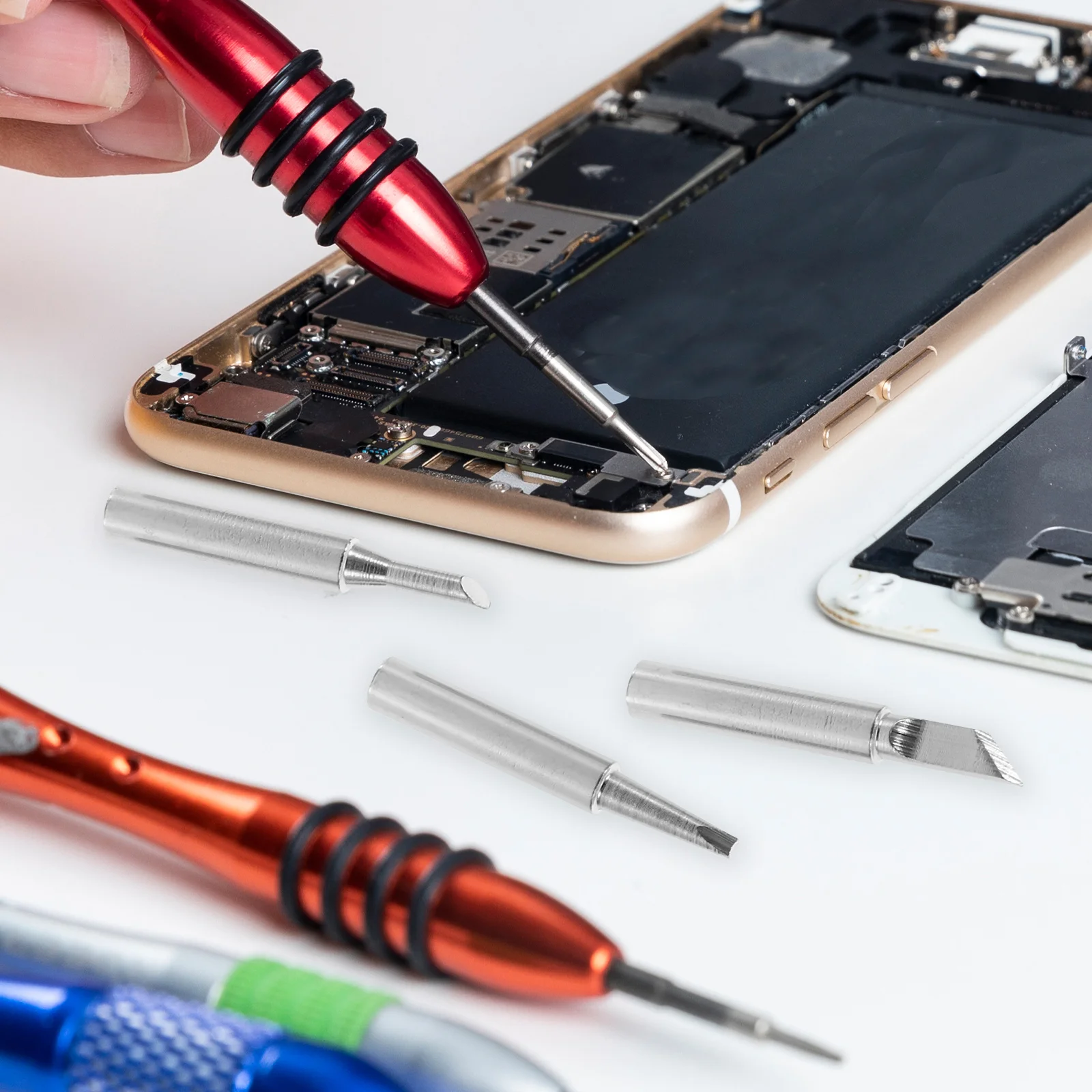 

5pcs Iron Tips Set Variety Of Tip Shapes For Electronic Repairs Diy Projects Iron Material Bright Finish Soldering Kit