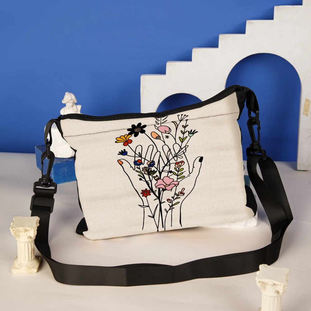 Bolsa transversal com bordado  - Embroidery Design Patterns Flowers avaliação e preço