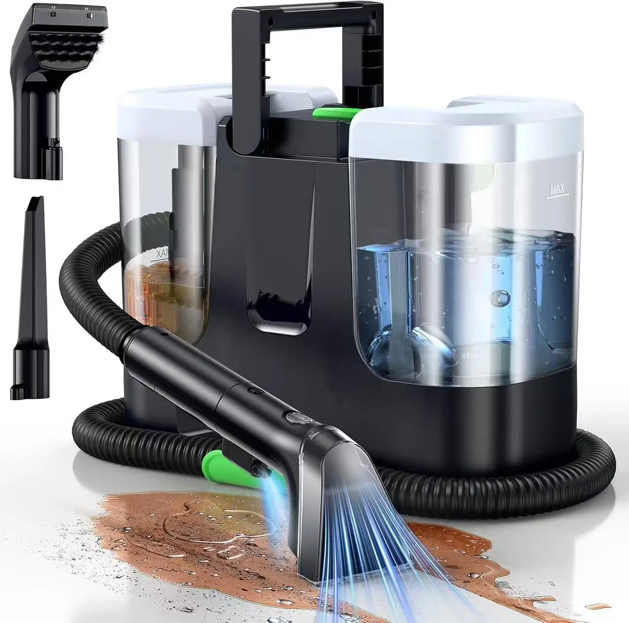 

Портативный электрический ручной пылесос-экстрактор для ковров, моющий пылесос IPX4 водонепроницаемый, 17000 Па, для влажной и сухой уборки, для диванов и автомобилей